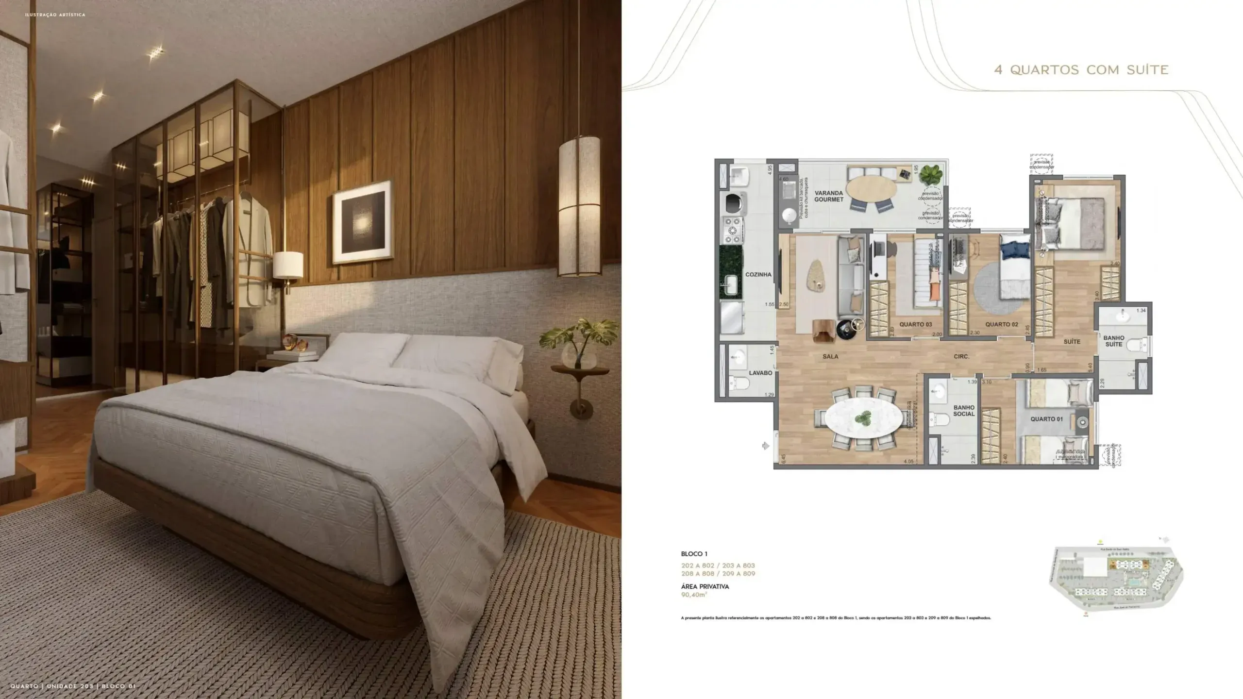 Planta 4 Quartos - Living Wellness Grajaú